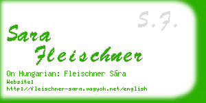 sara fleischner business card