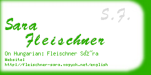 sara fleischner business card